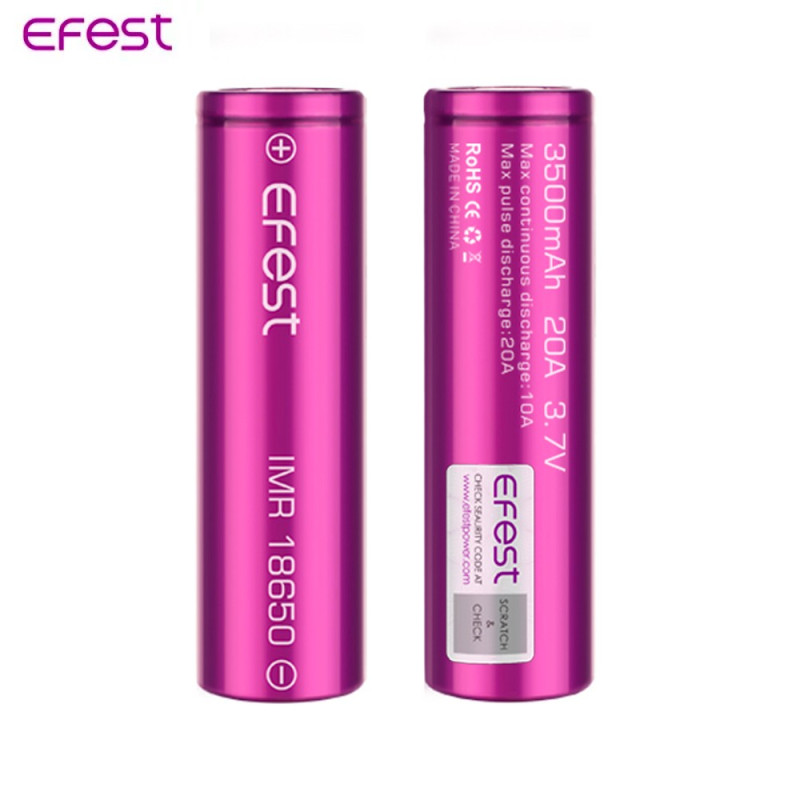 ACCUS EFEST 18650 20A 3500mAh (boite de 2)