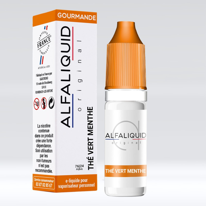 Thé Vert Menthe 10ml - Alfaliquid Gourmandes