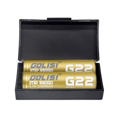 Accu G22 18650 2200mAh 20A (Boite de 2) - Golisi