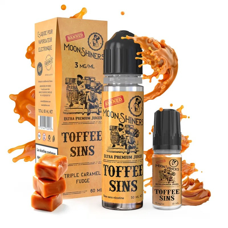 Moon Shiners: Toffee Sins 60ml Easy2Shake - Le French Liquide