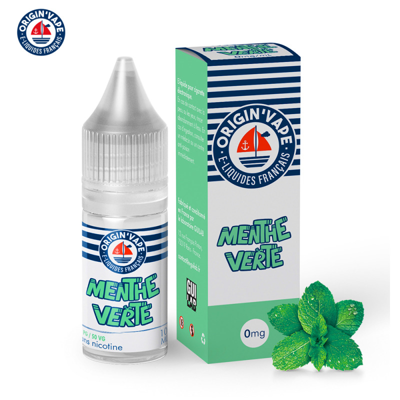 Menthe Verte 10ml (Boite de 10) - Origin'vape