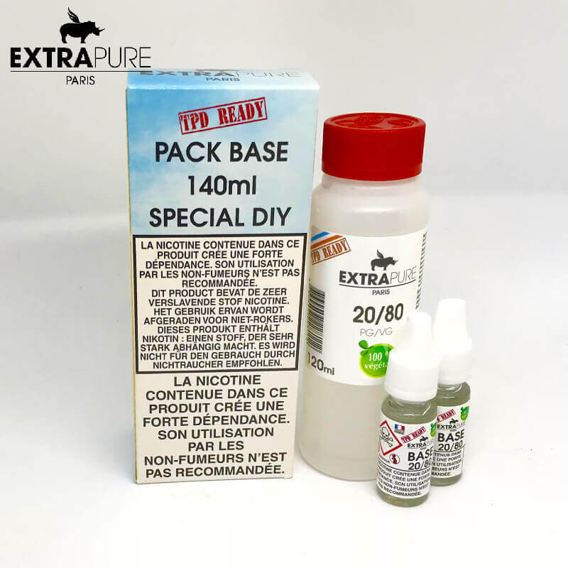 Extrapure: Pack Base 140ml - 20PG/80VG