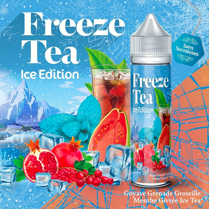 Goyave Grenade Groseille Menthe Givrée Ice Tea 50ml - Freeze Tea by Made in Vape