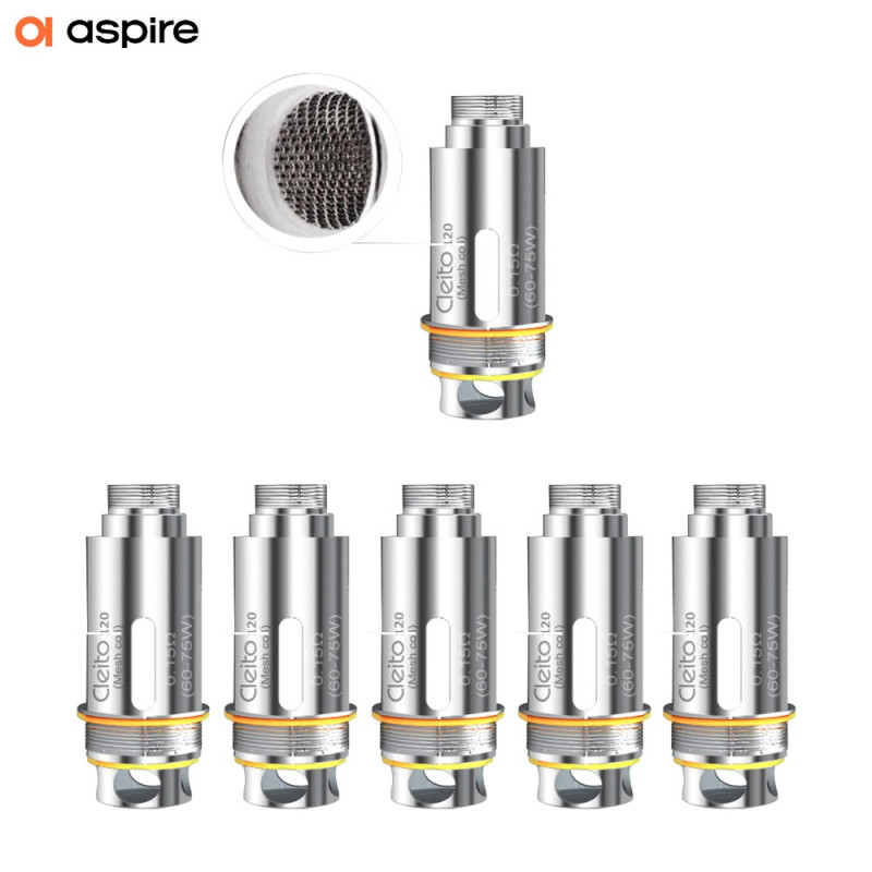 Résistances Mesh Cleito 120 Pro (5pcs) - Aspire