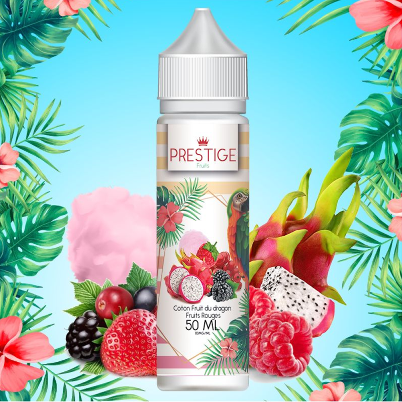 Cotton Candy Fruit du dragon, Fruits Rouges 50ml - Prestige Fruit