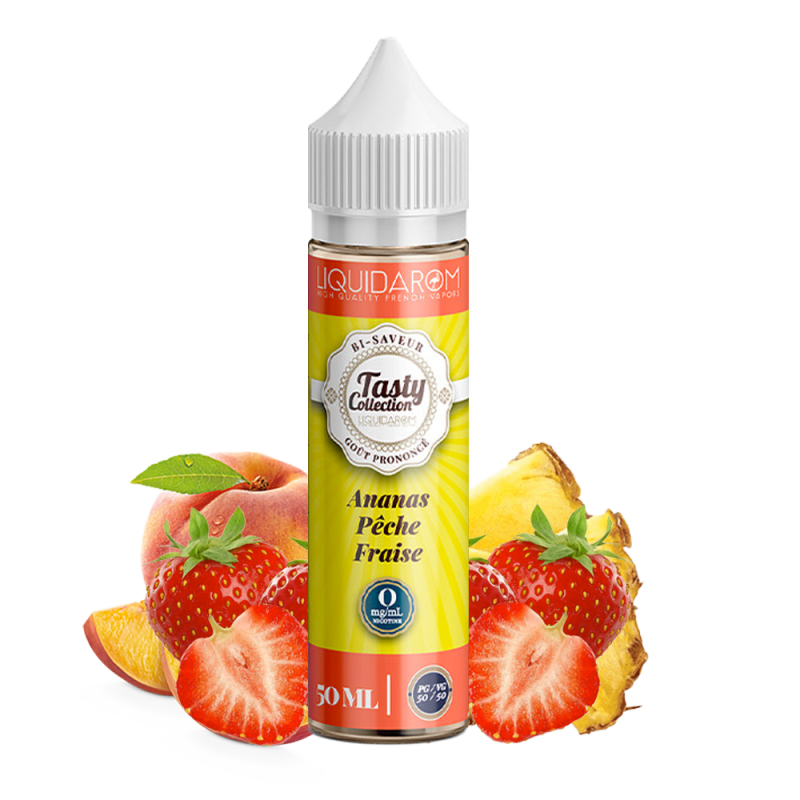 Ananas Peche Fraise 50ml - Tasty by Liquidarom