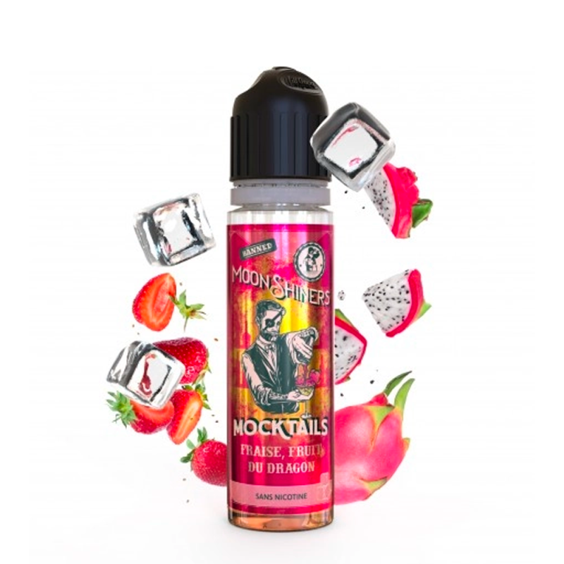 Moonshiners Mocktails : Fraise Fruit du dragon 50ml - Le French Liquide