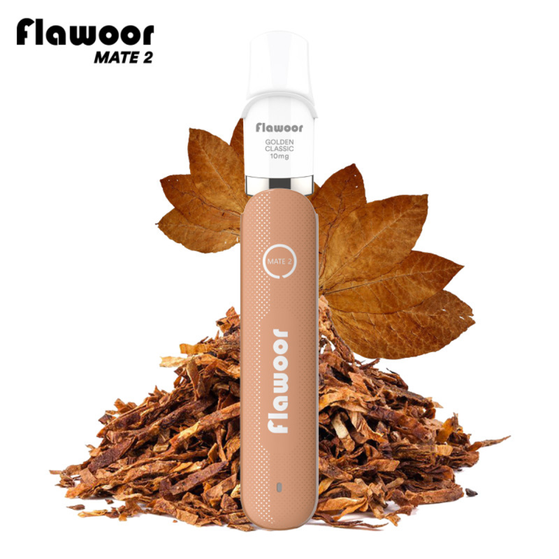 Pod Rechargeable : Kit Golden Classic 600 puffs 2ml - Flawoor Mate 2 