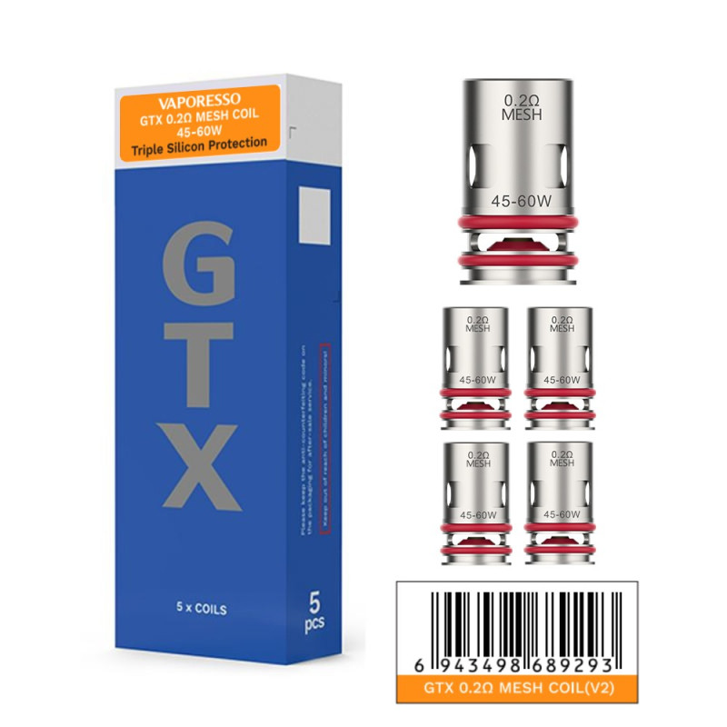 Résistances GTX (5pcs) - Vaporesso - Reconditionné