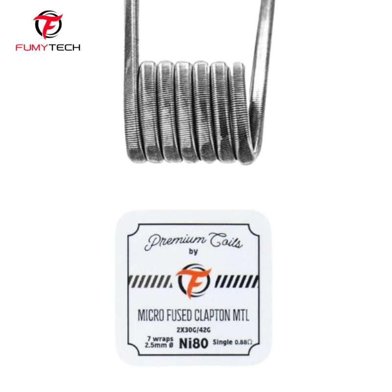 Coils Micro Fused Clapton MTL Ni80 New Version (10pcs) - Fumytech