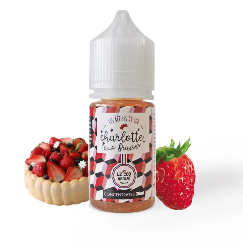 Concentré Charlotte aux fraises 30ml - Les Bêtises du Coq