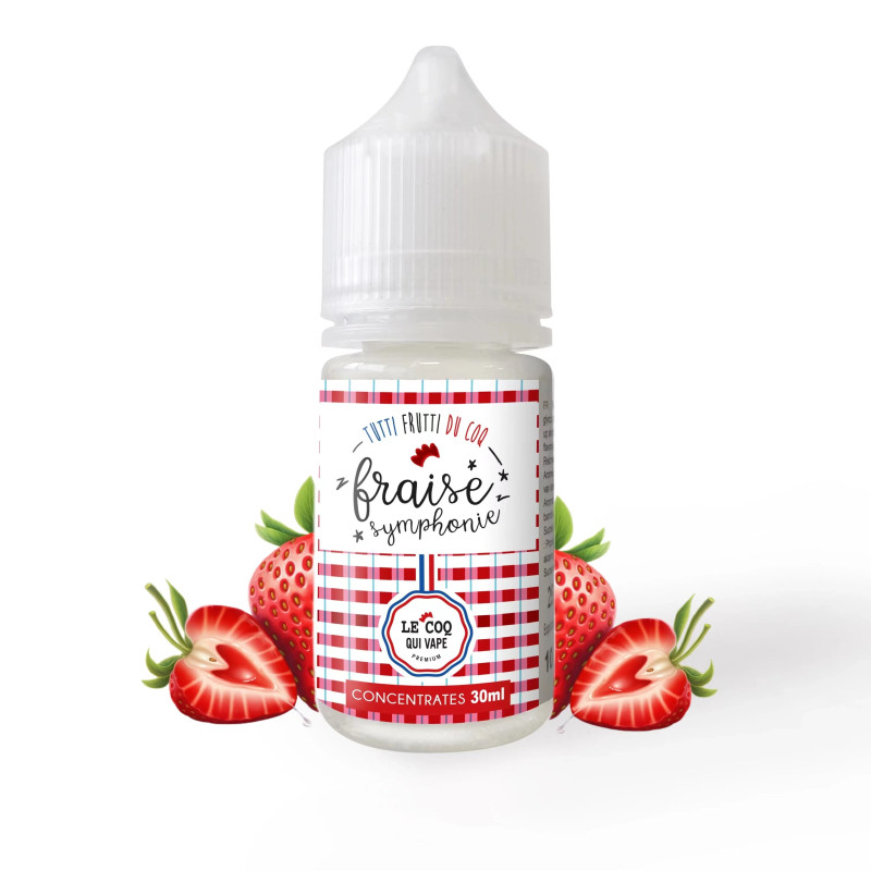 Concentré Fraise Symphonie 30ml - Tutti frutti du Coq