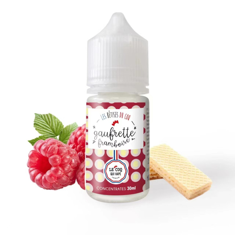 Concentré Gaufrette Framboise 30ml - Les Bêtises du Coq