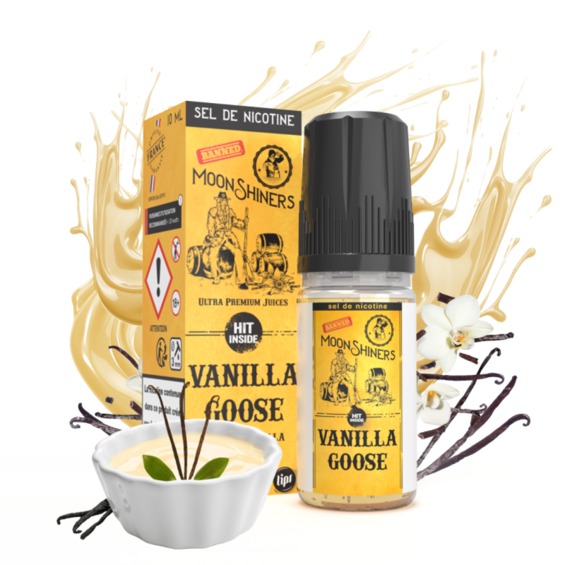 Moonshiners Hit Inside Vanilla Goose Nic Salts 10ml - Le French Liquide