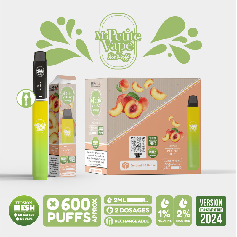 Kit Repuff Pêche Ice 600 puffs - Ma Petite Vape