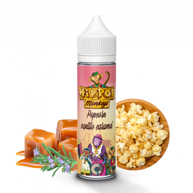 Pop Corn Vanille Caramel 60ml - Alfaliquid Hip Pop Monkey