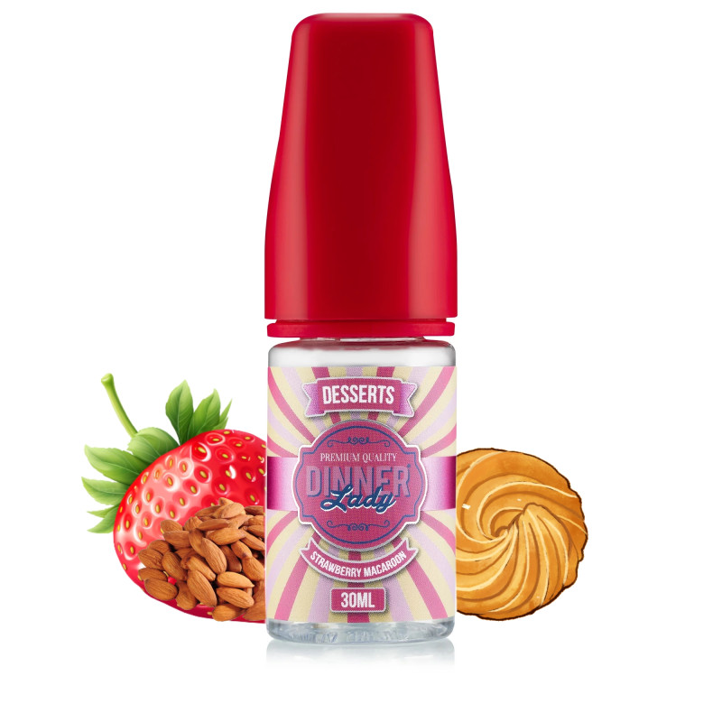 Concentré Strawberry Macaroon 0% Sucralose 30ml - Dinner Lady