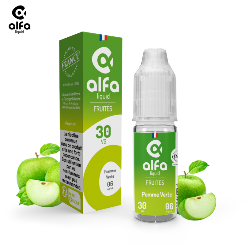 Alfaliquid Fruités - Pomme Verte 10ml