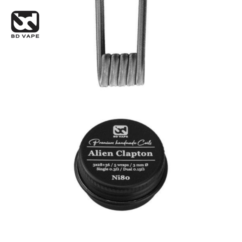 Coils Alien Clapton NI80 Handmade (2pcs) - BD Vape