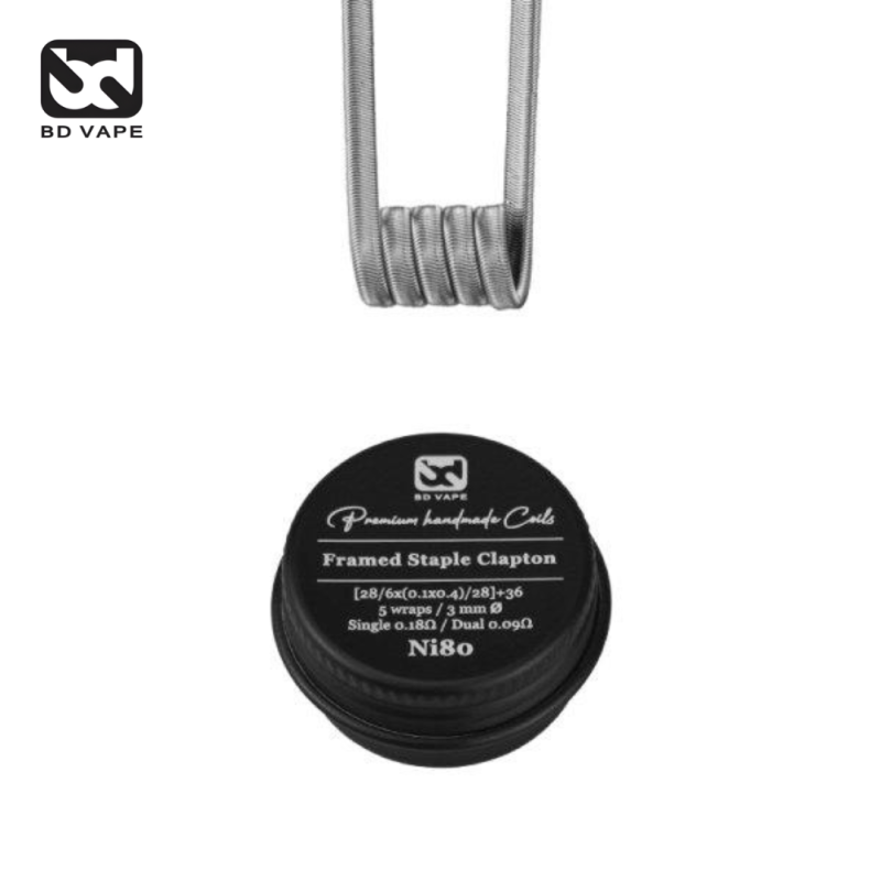 Coils Framed Staple Clapton NI80 Handmade (2pcs) - BD Vape