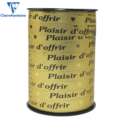 Bolduc Plaisir d'offrir 225x10mm - Clairefontaine