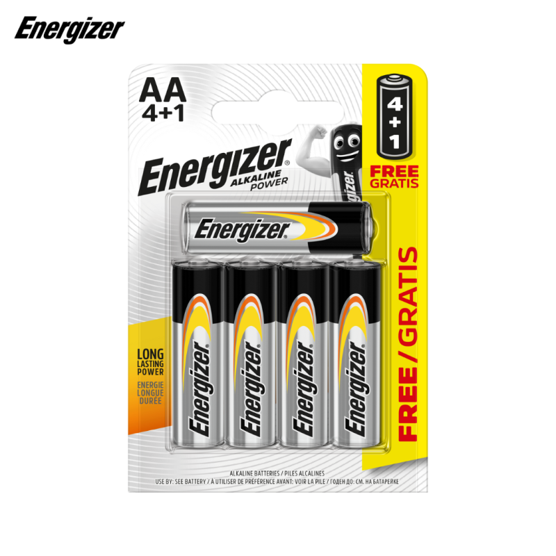 Piles Alcaline Power AA BP5 (4+1) - Energizer