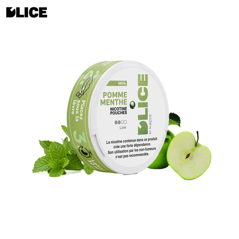 Pomme Menthe boite de sachets de nicotine (20 sachets) -Dlice by Kapz