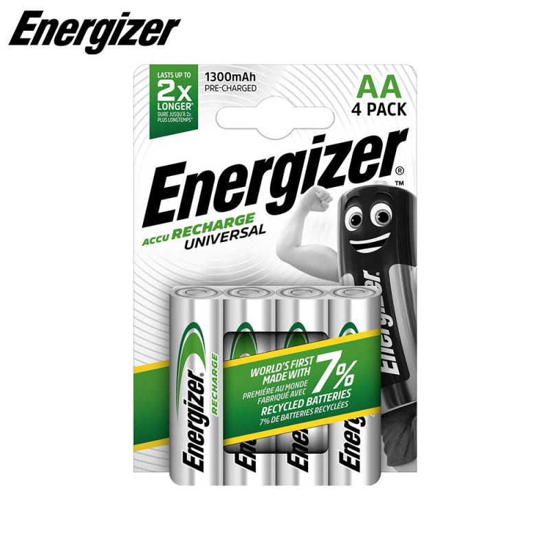 Piles rechargeables AA HR6 1300mAh (4pcs) - Energizer Universal