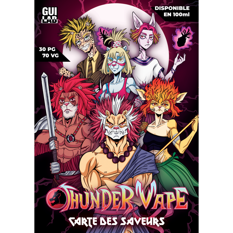 Carte des saveurs - Thunder Vape