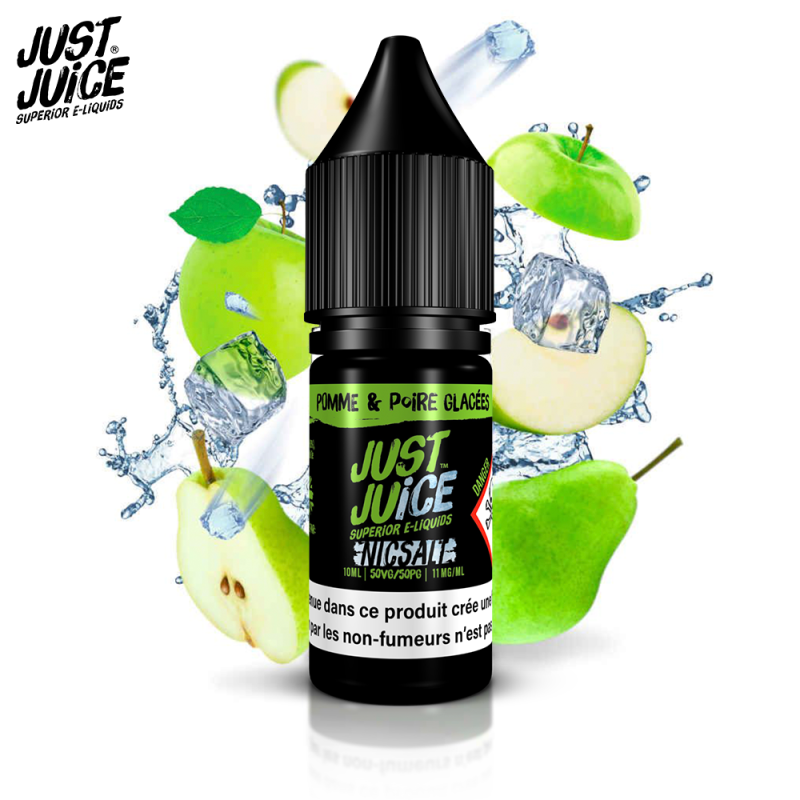 Pomme & Poire glacées 10ml nic Salt - Just Juice