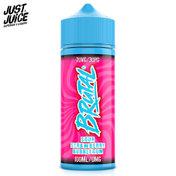 Sour Strawberry Bubble Gum 100ml - Brutal by Just Juice