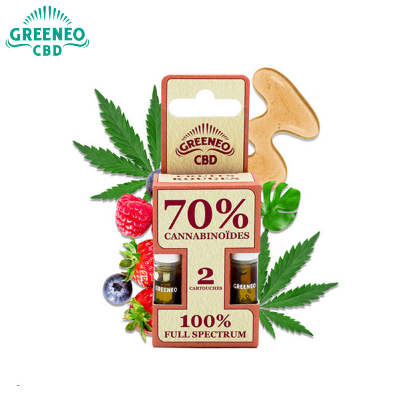 Cartouches Stick Fruits Rouges CBD 70% (2pcs) - Greeneo