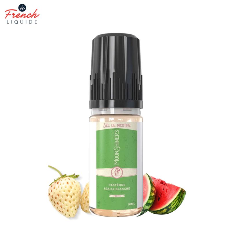 Moon Shiners : Pastèque Fraise Blanche 10ml Salt - Le French Liquide