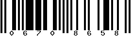EAN-8 : 06708658