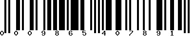EAN-13 : 0009865407891