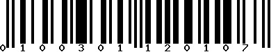 EAN-13 : 0100301120107
