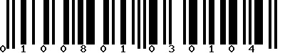 EAN-13 : 0100801030104