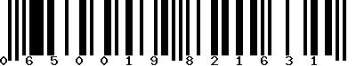 EAN-13 : 0650019821631