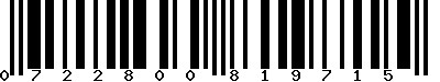 EAN-13 : 0722800819715