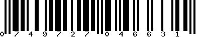 EAN-13 : 0749727046631