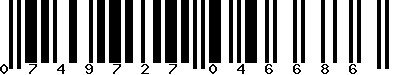 EAN-13 : 0749727046686
