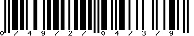 EAN-13 : 0749727047379