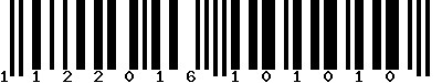EAN-13 : 1122016101010