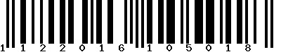EAN-13 : 1122016105018