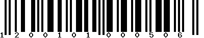 EAN-13 : 1200101000506