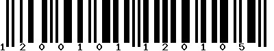 EAN-13 : 1200101120105
