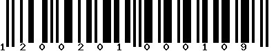 EAN-13 : 1200201000109