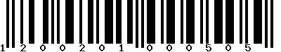EAN-13 : 1200201000505