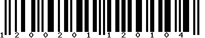 EAN-13 : 1200201120104