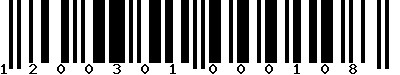 EAN-13 : 1200301000108